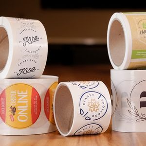 Custom Eco-Safe Paper Roll Labels (4"x4")