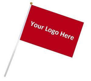 Custom Hand Wave Stick Flag (6" x 4")