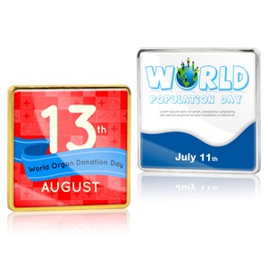 Custom Printed Epoxy Dome Lapel Pins - Stock Shapes