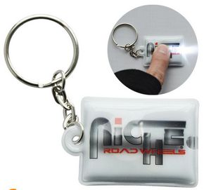 Custom Rectangle PVC LED Keychain