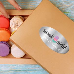 Custom Roll Labels Silver/Gold Permanent (2"x2")
