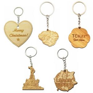 Custom Shape Wooden Keychain