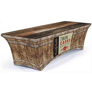Custom Table Throws 8' Full Color Covers Stretch Fitted Tablecloth