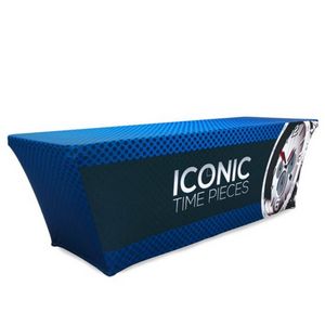 Custom Tablecloth 6' Full Color Throws Stretch Cloth Fitted Table Covers