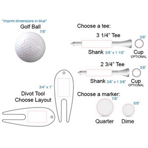 Custom Zipper Bag Golf Kit Pack