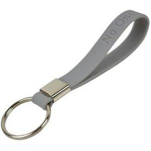 Debossed Silicone Wristband Keychain