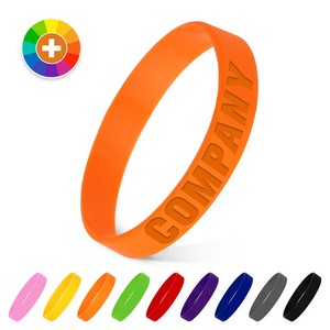 Debossed/Embossed Silicone Wristband
