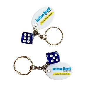 Dice Keychain with Tag