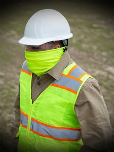 Double Layer Face Mask/Neck Gaiter with Cinch Cord S/M