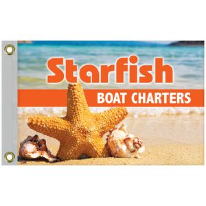 Double Sided Knitted Polyester Rectangle Boat Flag (12"x18")