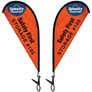 Double Sided Mini Teardrop Banner w/Clip