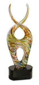Double Twist Art Glass 14"