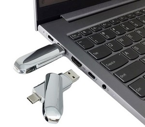 Electroplated Chrome Type-C USB Flash Drive