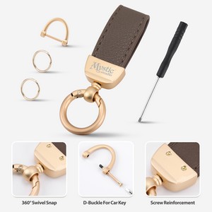 Executive Leather Keychain With Detachable Ring