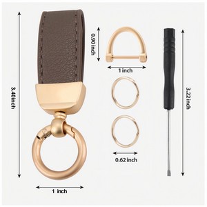 Executive Leather Keychain With Detachable Ring