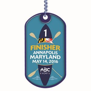 Express 2"x1 1/8" Double Sided Aluminum Dog Tag w/24" Ball Chain (Domestically Produced)