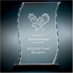 Facet Scroll Glass Award