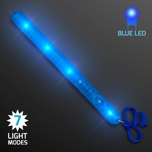 Flashing LED Blue Patrol Wands - BLANK
