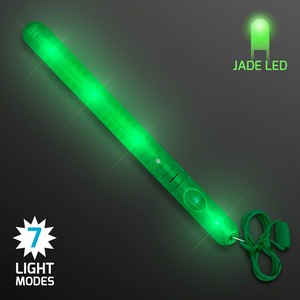 Flashing LED Green Patrol Wands - BLANK