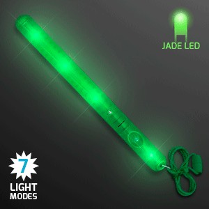 Flashing LED Green Patrol Wands - BLANK