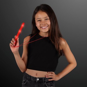 Flashing LED Red Patrol Wands - BLANK