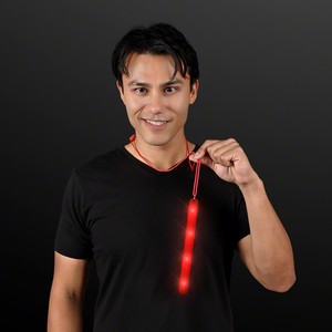 Flashing LED Red Patrol Wands - PRINTED