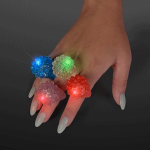 Flashing LED Soft Bubble Rings - BLANK