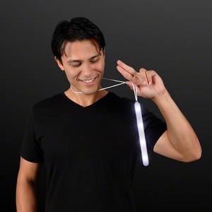 Flashing LED White Patrol Wand - BLANK
