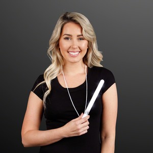 Flashing LED White Patrol Wand - BLANK