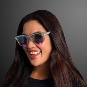Flashing Multicolor Sunglasses - BLANK