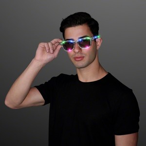 Flashing Multicolor Sunglasses - BLANK