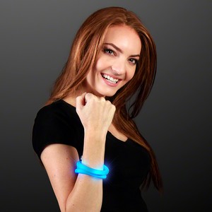 Flashy Blue LED Tube Bracelet - PRINTED