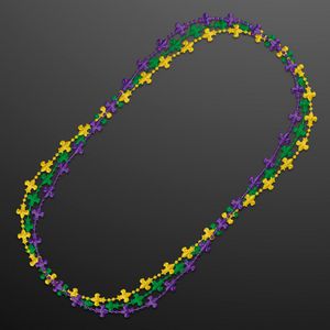 Fleur de Lis Beads for Mardi Gras (NON-Light Up) - BLANK