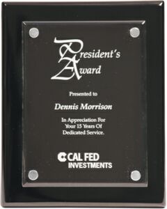 Floating Black Award Plaque 9"x12"