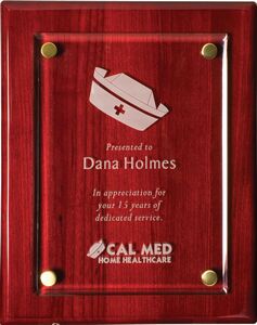 Floating Rosewood Award Plaque 9"x12"
