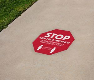 Floor Decal 15" Octagon w/Custom Image