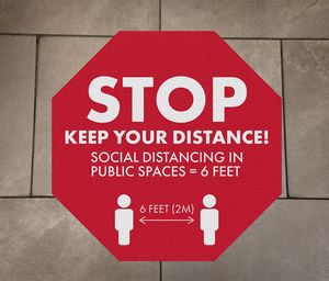 Floor Decal 15" Octagon w/Custom Image