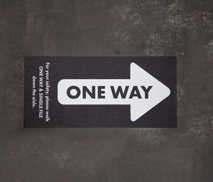 Floor Decal 8" x 18" Rectangle w/Custom Image