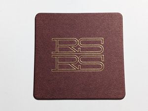 Foil Stamped Coasters - 3.5" or 4" square - foil on 1 side - LW