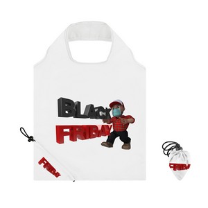 Foldaway Shopper Drawstring Pouch Tote Bag
