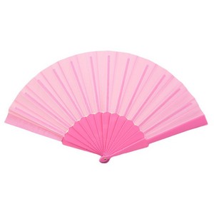 Folding Fabric Fan w/ Plastic Handle