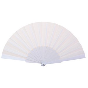 Folding Fabric Fan w/ Plastic Handle