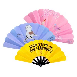Folding Plastic Fan (Full Color 2 Sides)