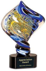 Golden Wind Art Glass 11"
