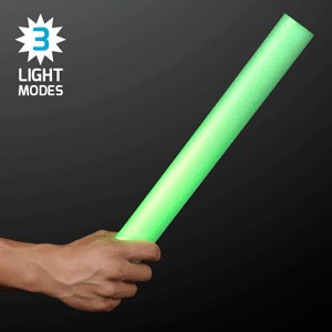 Green LED Foam Light Stick 16" Cheer Sticks - BLANK