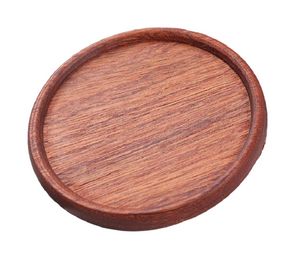 Groove Style Ebony Wood Coaster W/ Cork Backing