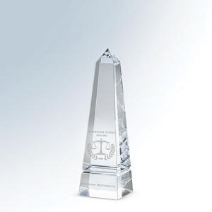 Grooved Obelisk Crystal Award