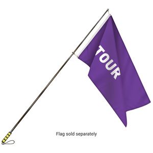 Handheld Telescopic Flagpole - Yellow Handle
