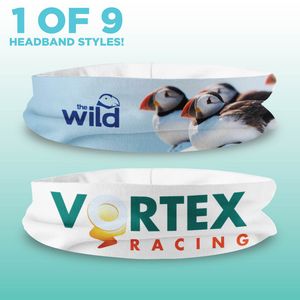 Headband Standard â€“ Economy â€“ 1 of 9 Cooling Headband Styles â€“ Customize with ANY design!