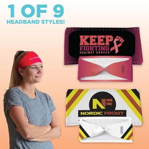 Headband Wide Tapered â€“ Deluxe â€“ 1 of 9 Cooling Headband Styles â€“ Customize with ANY design!